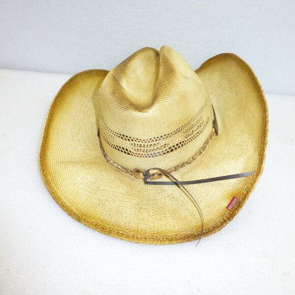 Bullhide Full Speed straw cowboy hat natural distress adult medium - Picture 5 of 9